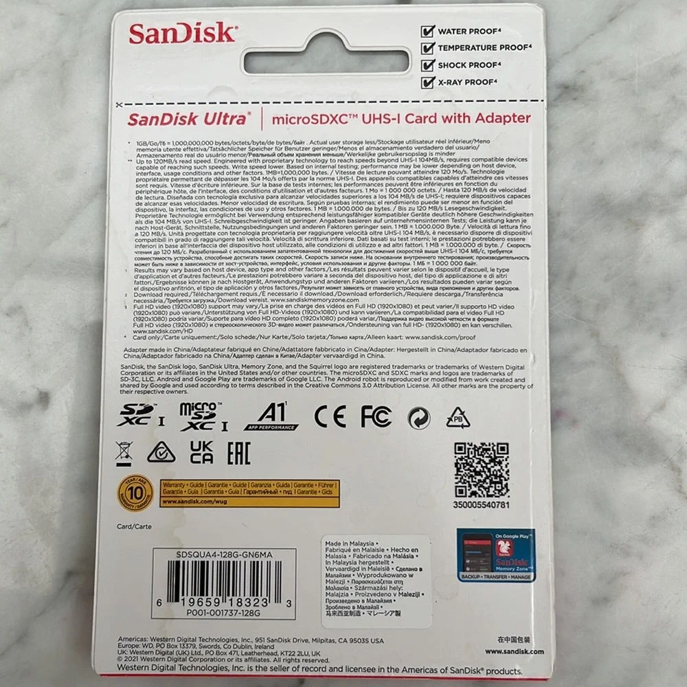 3 PCs 128GB San disk card bundle